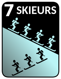 sept skieurs