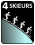 quatre skieurs